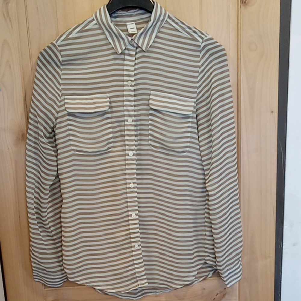 Striped Tan Jacket - Picture 3 of 4